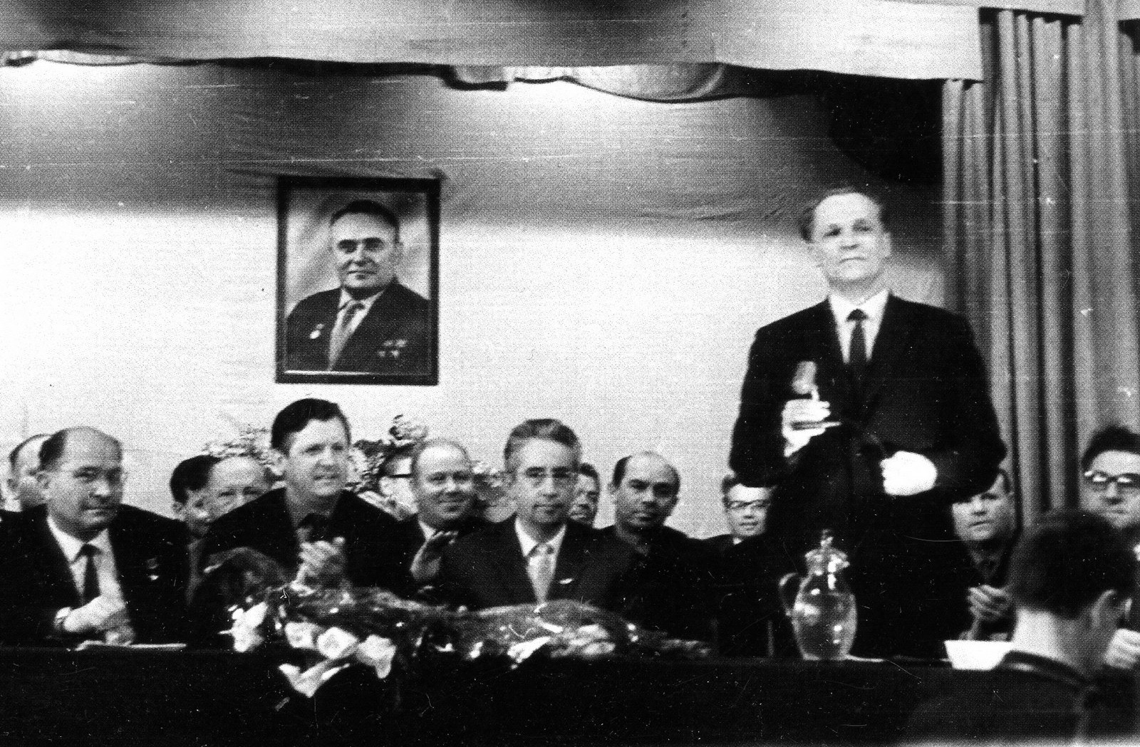 В президиуме торжественного заседания, посвященного присвоению КуАИ имени Королева, 1966